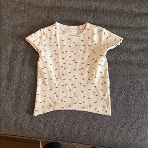 Zara Kids White Tee with Bow Print
